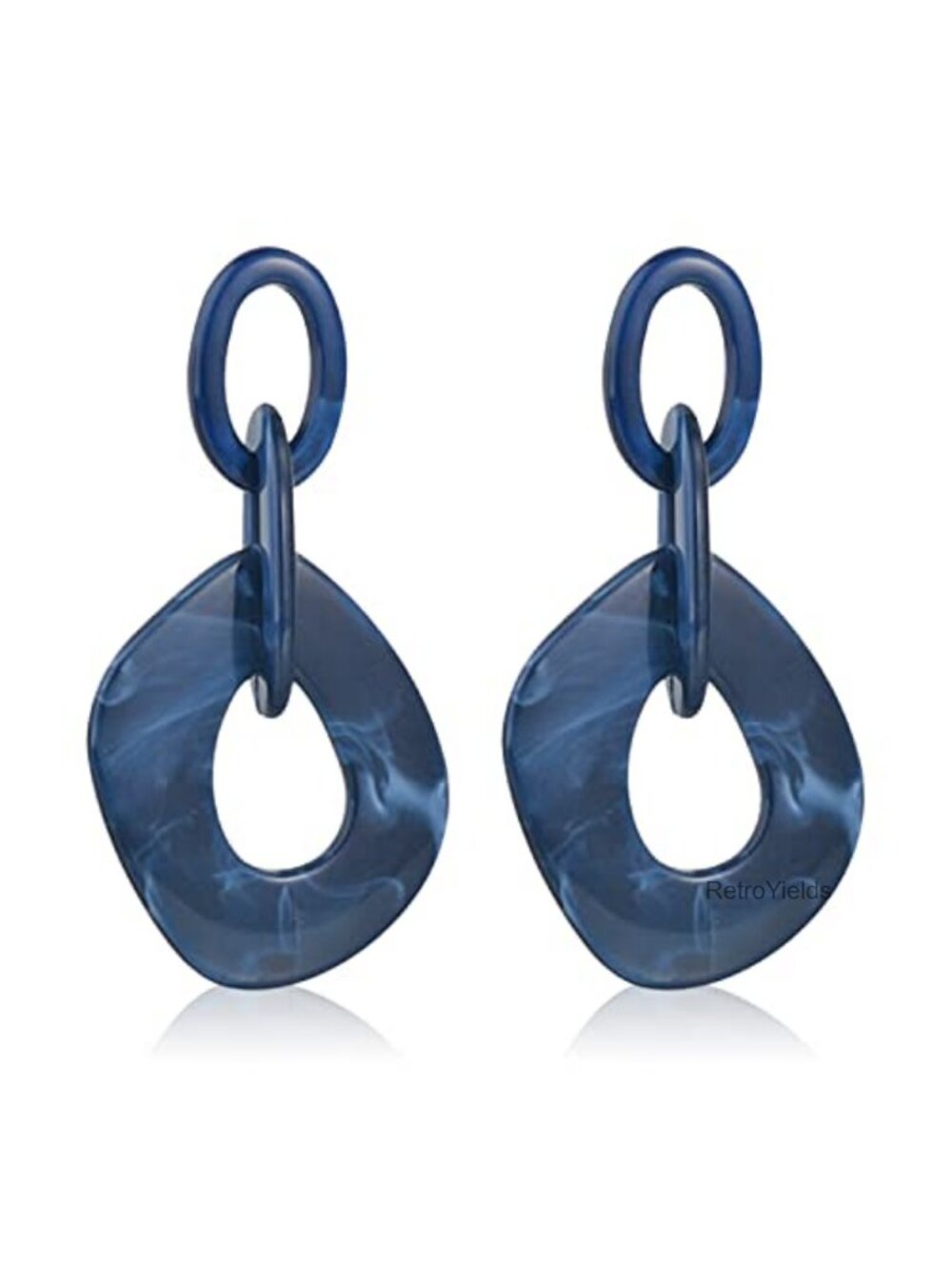 Statement Acrylic Chain Dangle Earrings Geometric Drop Earrings for Women